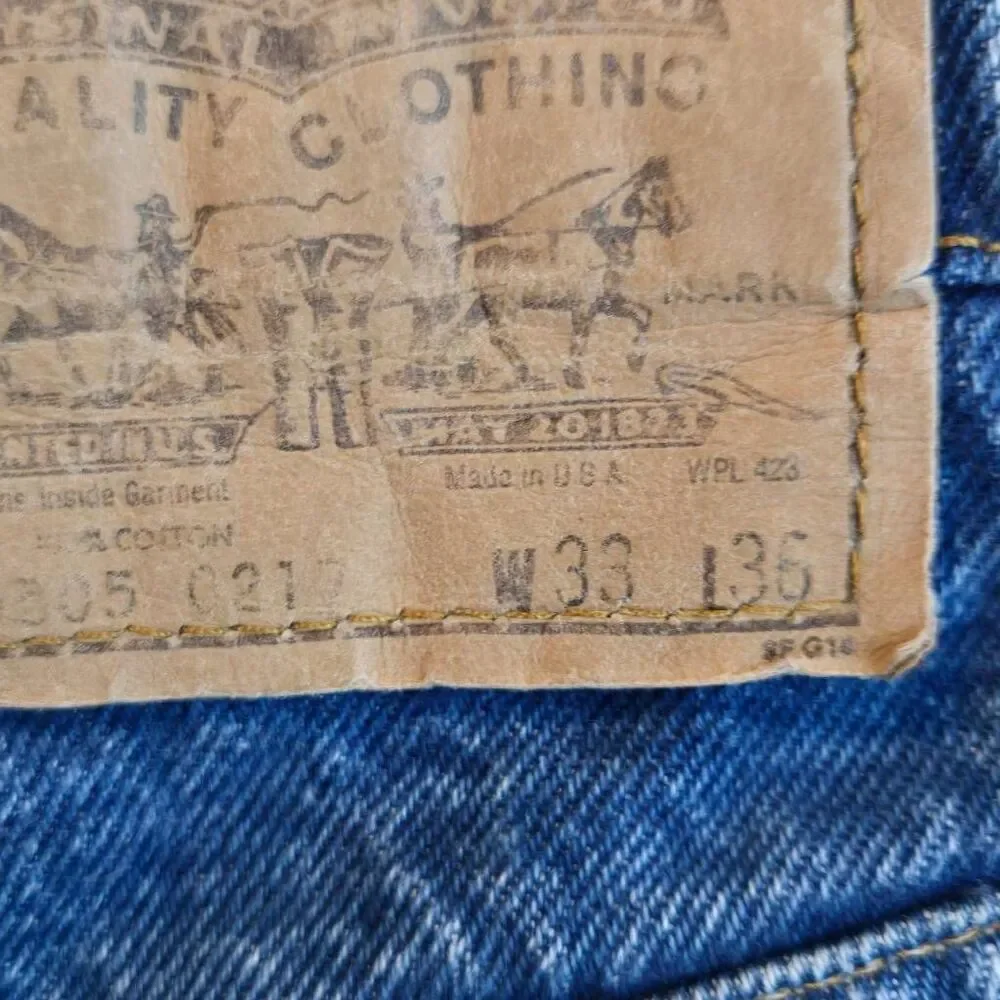 Vintage Levi's Shorts Orange Tab Blue Cut-Off Shorts W33